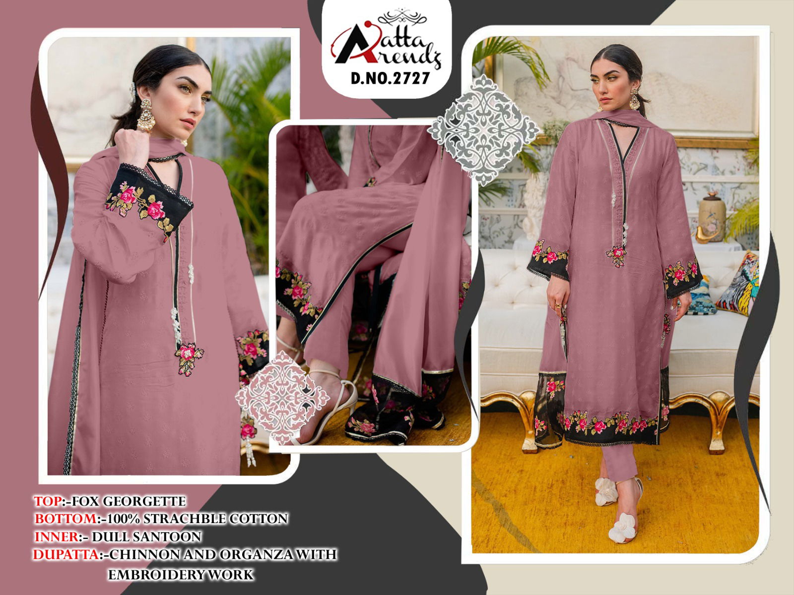 Atta Trendz 2727 Ready Made Pakistani Suits Catalog